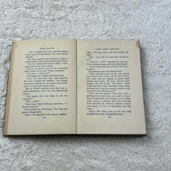 Vtg book bundle - Just David 1916 and Helen's Babies HC - fair - Picture 6 of 11